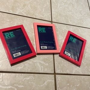 3 pink 4x6 frames bundle